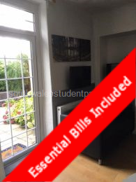 Lounge with french door to court garden